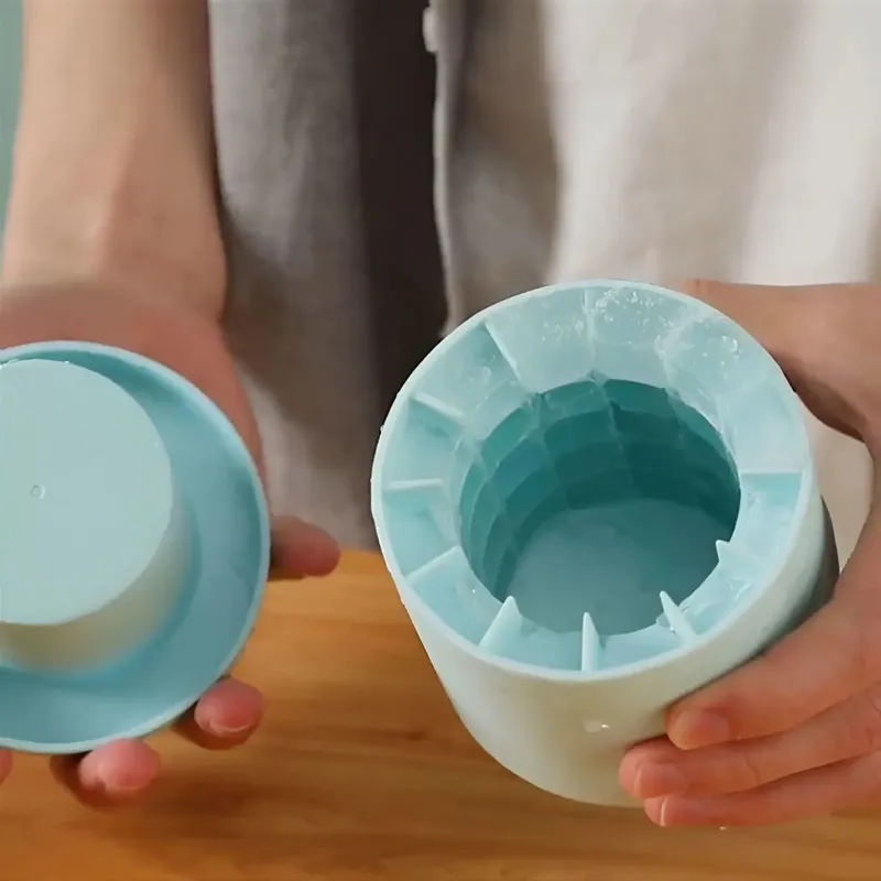 40/60 Ice Cubes Mold σιλικόνης Στρογγυλός κάδος πάγου Κουτί αποθήκευσης πάγου Οικιακά DIY Ψυγείο Freeze Ice Maker Creative Barware — image 6