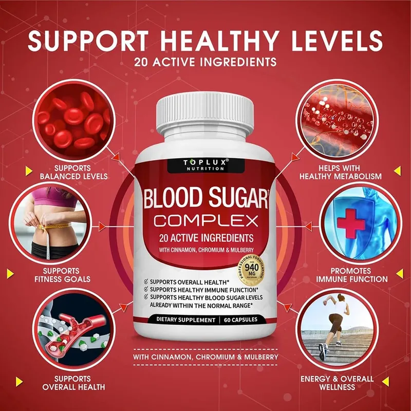 Συμπλήρωμα Premium Magnesium Complex 1000mg Magnesium Glysinate 525mg Blood Sugar Complex 940mg Moringa Capsules 1200mg Non-GMO — image 2