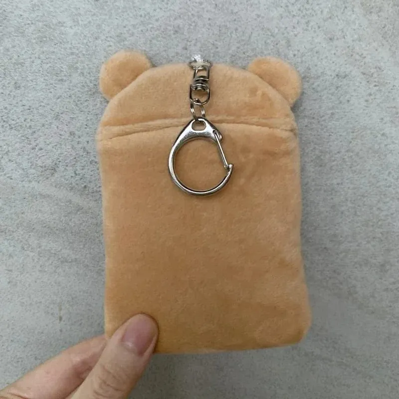 Rilakkuma Plushes ID Card Holder Keychains New Anime Relax Bear Passport Cover Key Ring School Bus Bank Cards Bags Pendants Gift — image 4