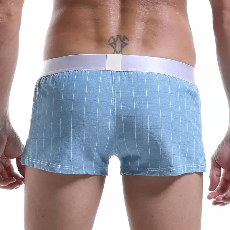 Men Cotton Boxers Shorts Loose Multicolor Male Plaid Underwear Homewear Comfortable Arrow Pants — image 15