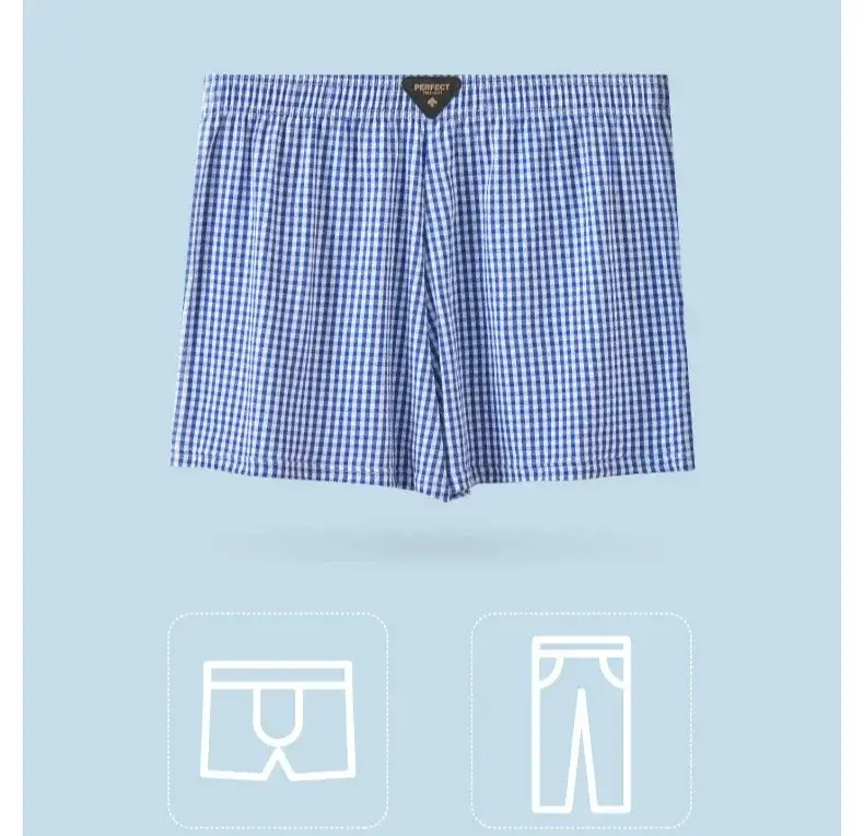 3Pek Kapas Seluar Aro Lelaki Musim Panas Nipis Mens Boxers Longgar Bernafas Seluar Piyama Trendy Lembapan Wicking Boxershorts — image 4