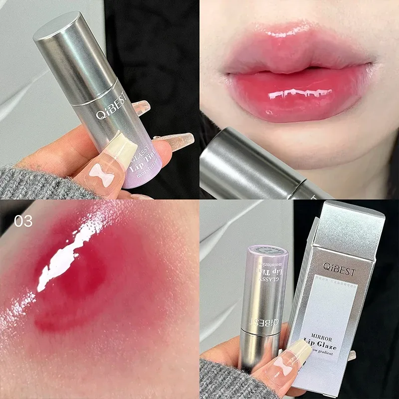Watery Mirror Lip Gloss Μακράς διάρκειας Ενυδατικό Εύκολα Φορετούμενο Water Glass Lip Glaze Ενυδατικό Sexy Red Lip Tint Makeup — image 3