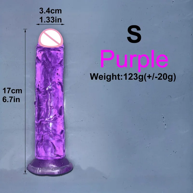 Barato 5 colores pequeño consolador transparente ventosa gelatina pene mujeres erótico sexo Anal juguetes clítoris suave masturbadores vaginales pene — image 13