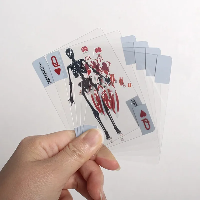 The Body Deck Cards Wear Resist תמונה תלת-ממדית כרטיסים חינוכיים רב-תכליתיים לאנטומיה אנושית קלפי משחק לאספני קלפים