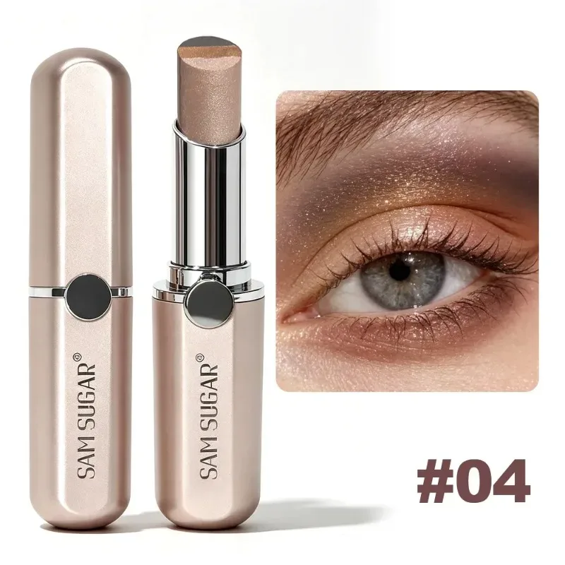 Tricolor Eyeshadow Stick Glitter Highlight Contour Shadow Stick Μακιγιάζ ματιών Αδιάβροχο με λάμψη και διάρκεια μεταλλικό μακιγιάζ για σκιές ματιών — image 9