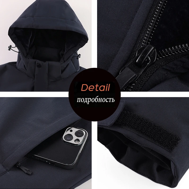 Winter Men Warm Waterproof Jackes Coat Mens Windproof Fleece Thicken Jacket Parkas Man Outdoor Casual Hooded Coat Jackets Male 1005010146117792 — image 6