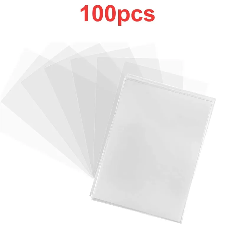 100 יחידות כיסוי כרטיס משחק שקוף מחזיק שרוול מגן שקוף עבור פוקימון משחק לוח מזהה תיקיית מסחר ערכת תמונה פאוץ' צעצוע
