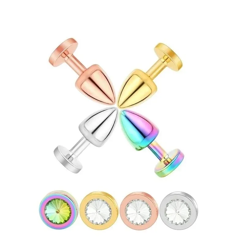 גודל קטן מתכת אנאלי חרוזים Butt Plug Mini Rainbow רוז זהב Butt Plug תכשיטי קריסטל מאמן אנאלי דילדו אוננות צעצוע מין — image 5
