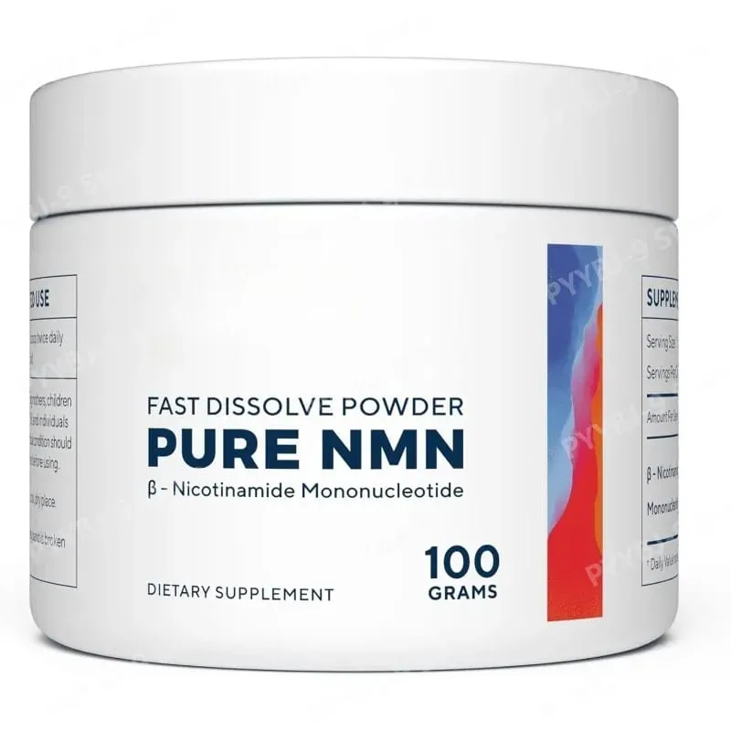 NMN Powder 100g Nicotinamide Mononucleotide 500mg Per Serving Fast Dissolving Formula High Purity Vegan Friendly Supplement