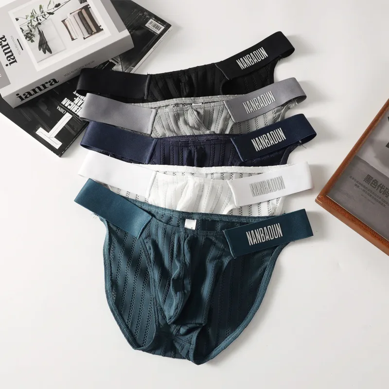 Mens Underwear Briefs Shorts Thin Ice Silk T Panties Man Breathable Solid Transparent Underpants Male Low Rise Brief Homme Ropa — image 6