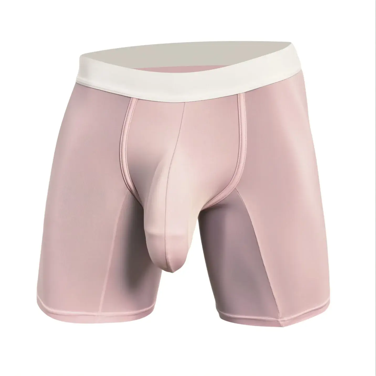 Men Ice Silk Boxer Briefs Deep U Convex Pouch Breathable Cool Quick Dry Sports Running Underwear Anti Chafe Seamless Underpants — image 4