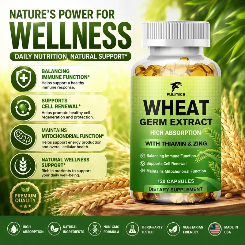 Spermidine 13mg Supplement Fermented Wheat Germ Extract Promotes Cellular renewal Anti-Aging Hair Growth & Immune Health — image 2