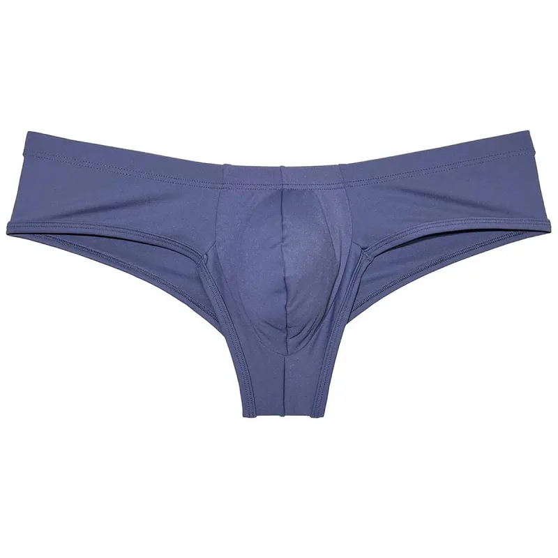 Men's Low Waist Bikini Briefs Underwear Male Bikini Enhance Pouch Boxershorts Micro Trunks Underpants Soft Briefs — image 2
