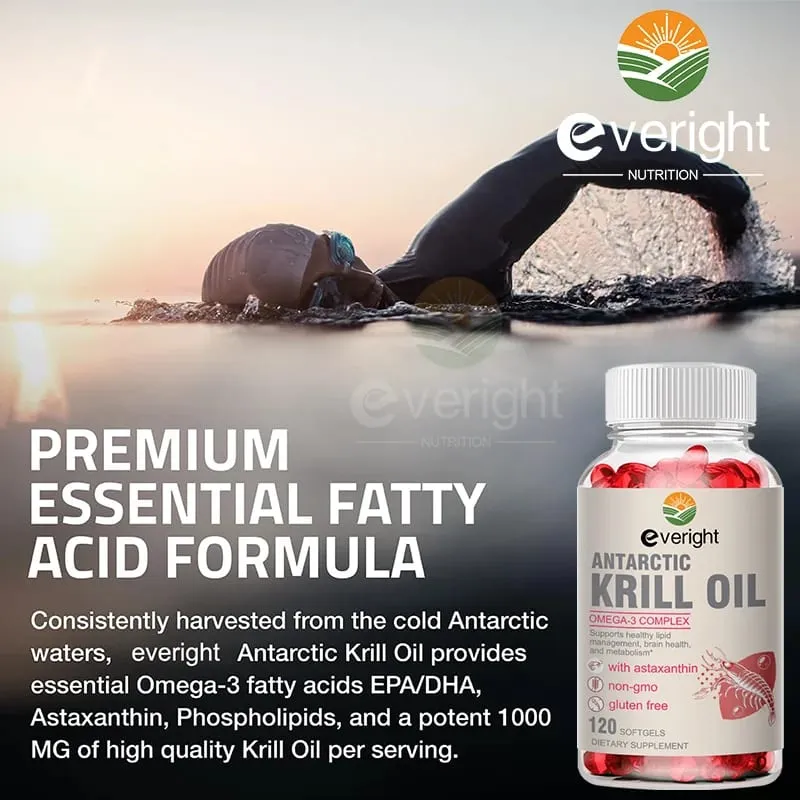Έλαιο Krill – Σύμπλεγμα φωσφολιπιδίων Ωμέγα-3 με Ασταξανθίνη – Υποστηρίζει Διαχείριση Λιπιδίων Μεταβολισμός Υγεία εγκεφάλου και καρδιάς EPA/DHA — image 4