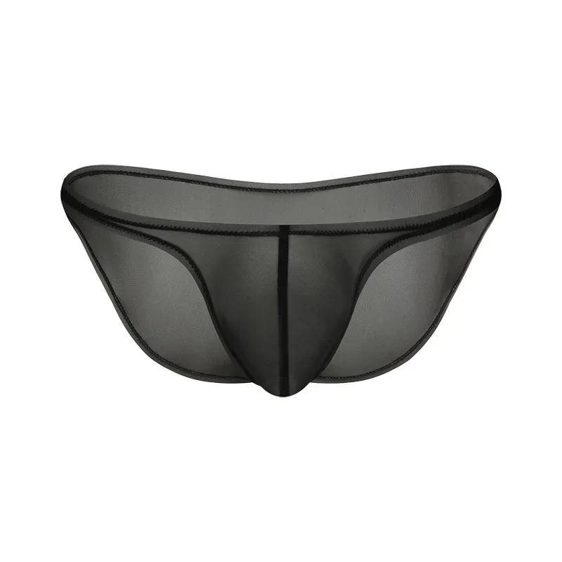 Ropa interior para hombre, bragas triangulares transparentes de seda de hielo delicadas, calzoncillos de cintura baja con personalidad — image 7
