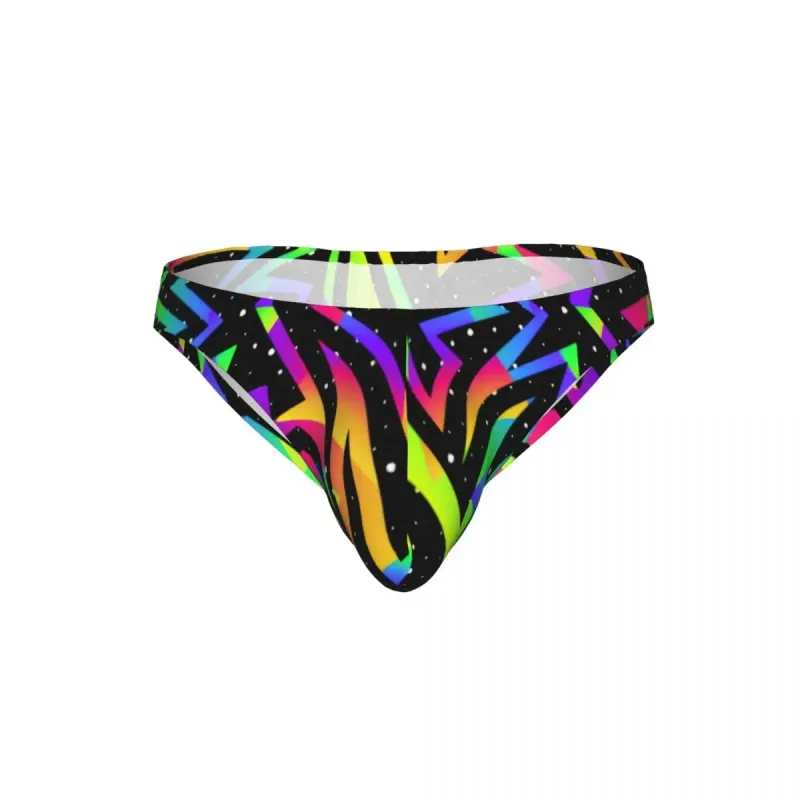Men's Sexy Briefs Breathable Bikini Star Rainbow Geometric Pattern Men Underpants Low Cut Man Underwear Panties — image 4