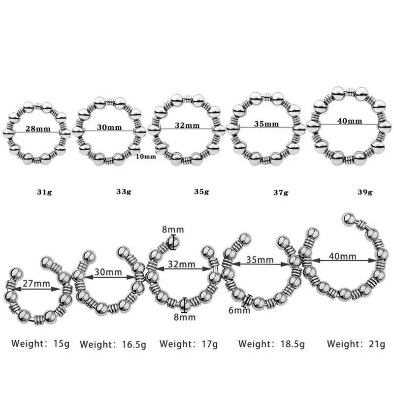 Man Stainless Steel Metal Penis Lock Cock Ring Delay Ejaculation Ball Scrotum Stretcher Erection Cock Ring Slave Male Sex Toy — image 3