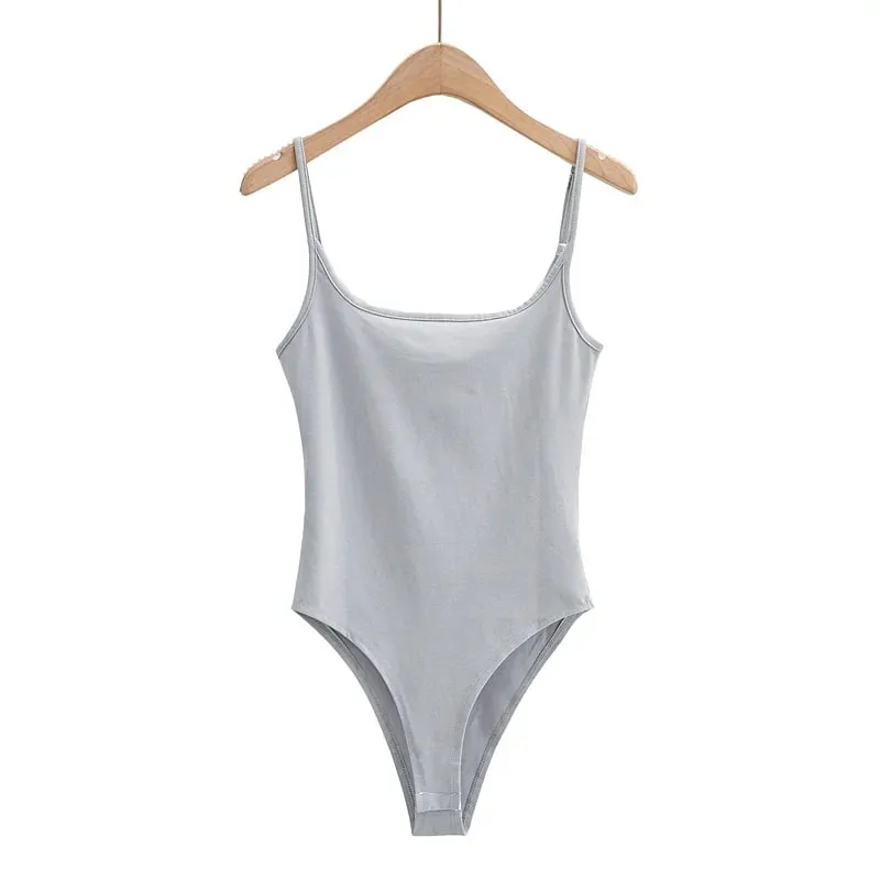 Summer New Arrivals in Store Pure Color Thin Stretch Knitted Sling One-Piece Sexy Beach Style — image 3