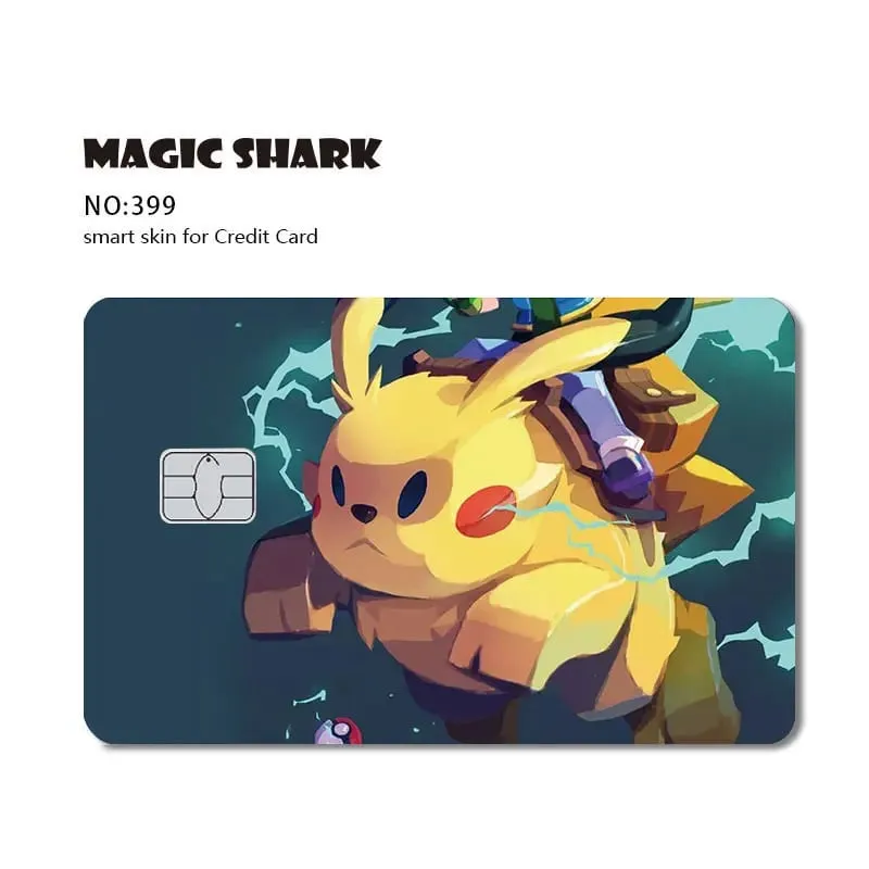 Maigc Shark Cute Pokemons Mewtwo Eevee Pikachu Gengar Sticker Film Cover for Debit Credit Card No Fade — image 14