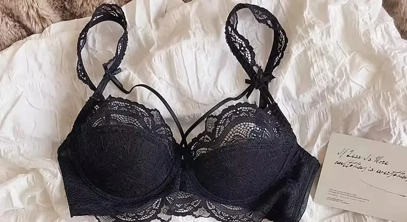 Γαλλικό Pure Lace Bralette Petite Σετ σουτιέν AABB Cup με αφαιρούμενα λουράκια & λεπτά μαξιλαράκια Push Up Απαλό κάτω σύρμα, σέξι γυναικεία