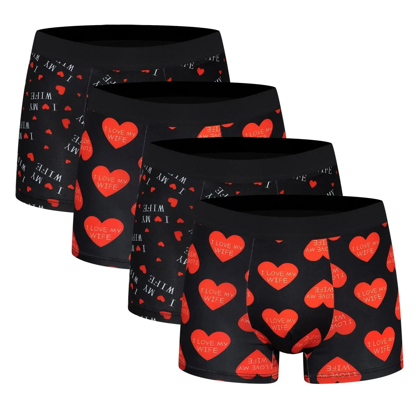 Top Selling Men's Four Cornered Underwear with Printed Fashion Men Boxer Shorts Breathable Mid Waist Underpant — image 2