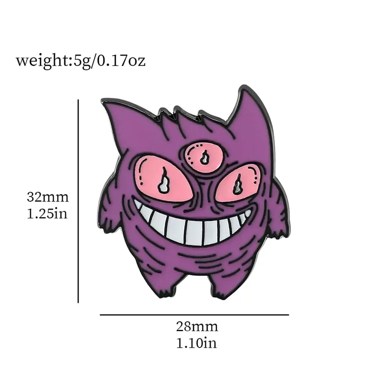 סיכות קריקטורה Gengar אנימה אמייל סיכות דש עבור אביזרי תרמיל אוסף אוסף סיכות תכשיטים — image 19