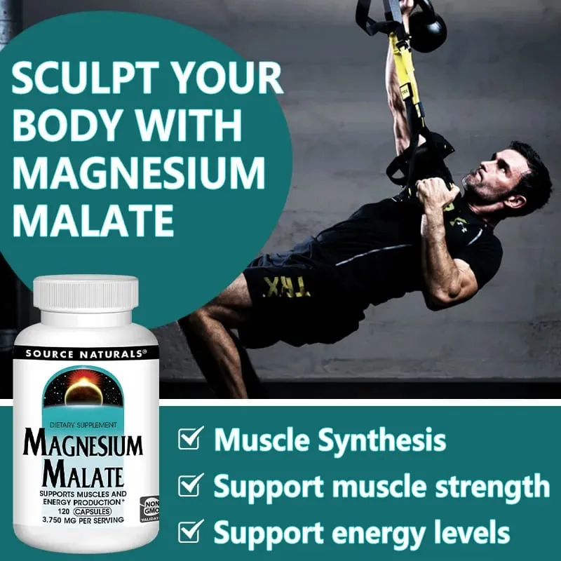 Magnesium Malate 3750 Mg Supplement Supports Muscle Function Health and Energy Production — image 4