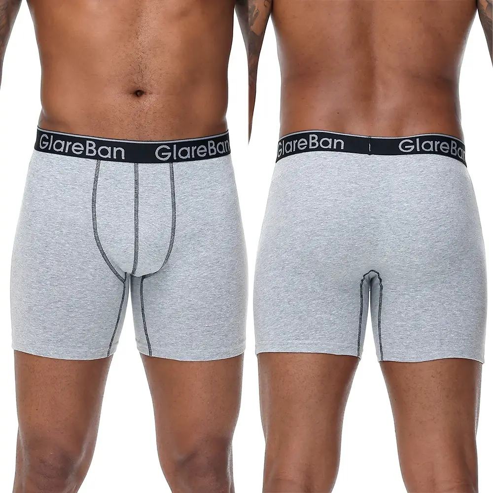 5 pz Set Mid-Lungo Casuale Boxer di Cotone Shorts Intimo Uomo Mutande Maschili per Gli Uomini Boxer Scivola Mutandine Morbide Slip di marca — image 5