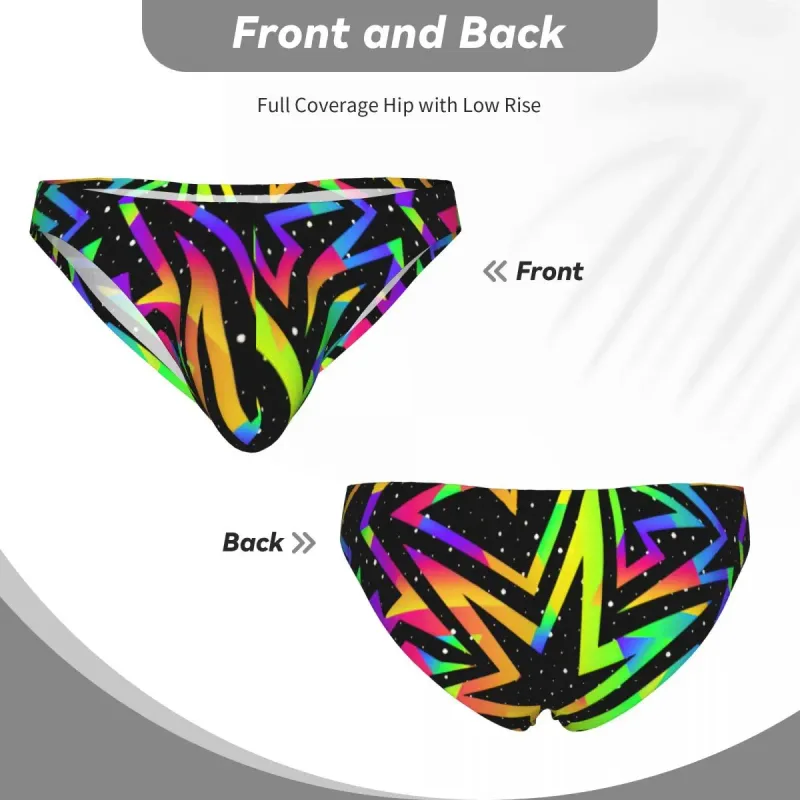 Men's Sexy Briefs Breathable Bikini Star Rainbow Geometric Pattern Men Underpants Low Cut Man Underwear Panties — image 5