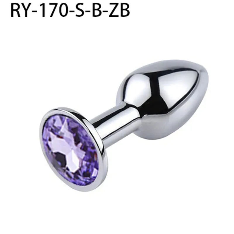 1Pcs Crystal Anus Metal anal plug Jewelry base novice player to senior player 5 size SM Butt g-point massage BDSM sex toys — image 7