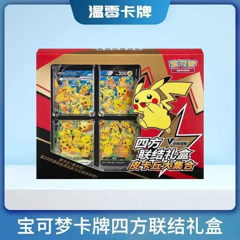 Διαθέσιμο Γνήσιο 100% Γνήσιο Pokemon Ptcg Card Quartet Coupling V-Union Gift Boxes Pikachu Big Gather Moru Baker Mew-Two Ptcg — image 9