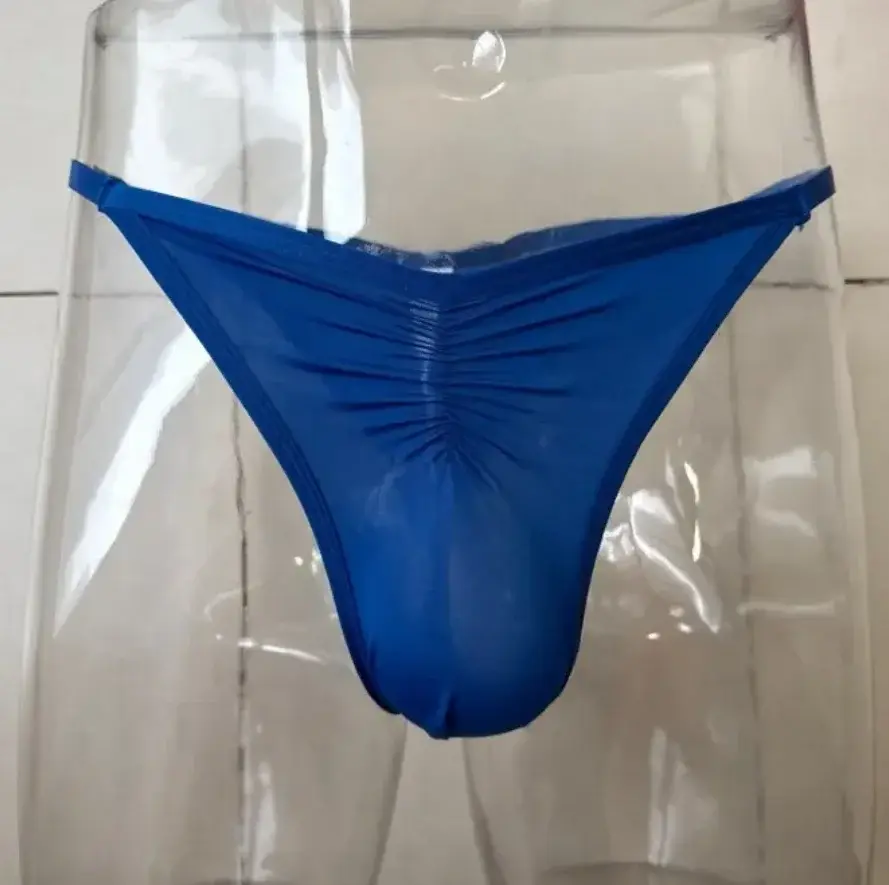 Men's Casual Ruched Thong 1 Piece, Ultra-Thin Breathable Cool Soft Everyday Men Underwear High Slit Sexy Cool Men's Underwear — image 3