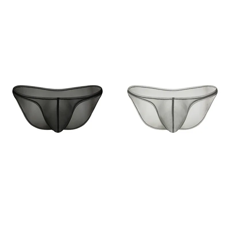 Ropa interior para hombre, bragas triangulares transparentes de seda de hielo delicadas, calzoncillos de cintura baja con personalidad — image 19