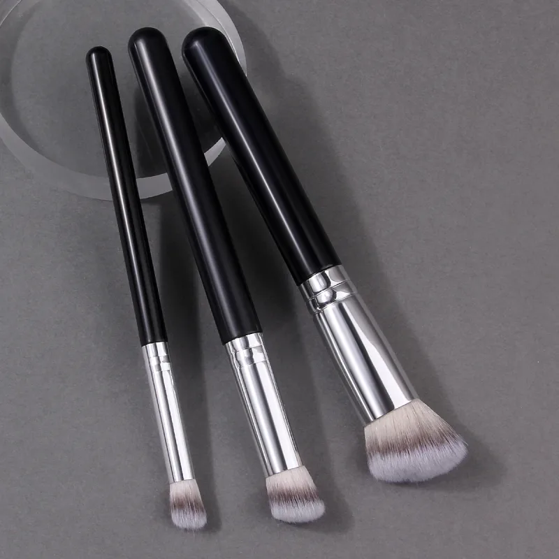 3PCS Professional Foundation & Concealer Brush Set Dense Hair Brushes for Liquid Foundation Medium & Mini Concealer Flawless — image 3