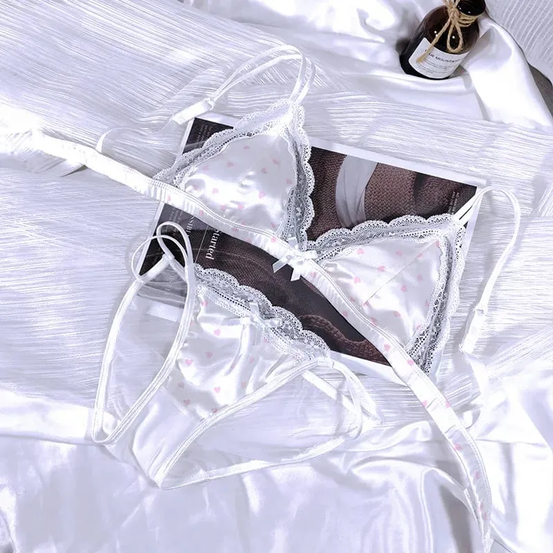 Klasszikus francia bralette aládrót nélkül elegáns csipke kis kupa fehérnemű divatos lány 3 részes melltartó szett puha formájú kupával — image 11