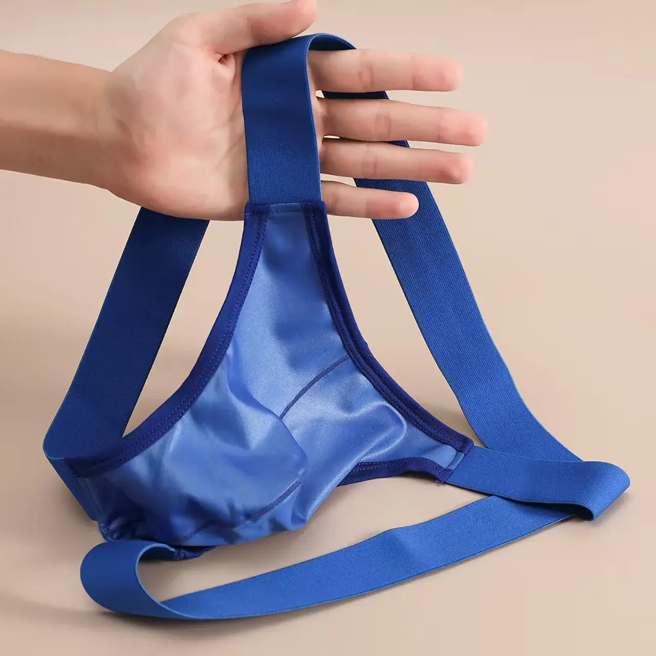 Men Sexy G-string Soft Ribbed T-back Thongs Breathable Underwear Bulge Pouch Underpants Male Bikini Trunks Wide Belt Panties — image 5