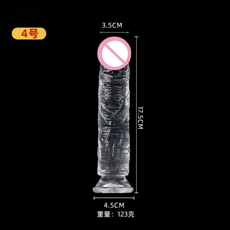 Ρεαλιστική βεντούζα πέους Dildo Jelly Dildo Big Dick Θηλυκός Αυνανιστής Κλειτορική Διέγερση Λεσβιακά σεξουαλικά παιχνίδια για γυναίκες 7 μεγεθών — image 10
