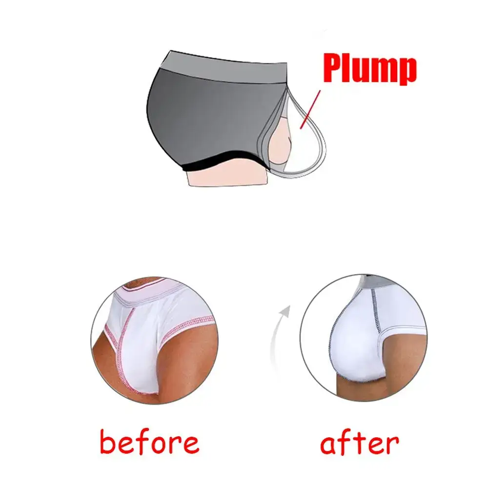 6 Colors Sexy Briefs shorts Jockstraps Bulge Pad Underwear Sponge Pouch Swimwear Enhancer Cup — image 2