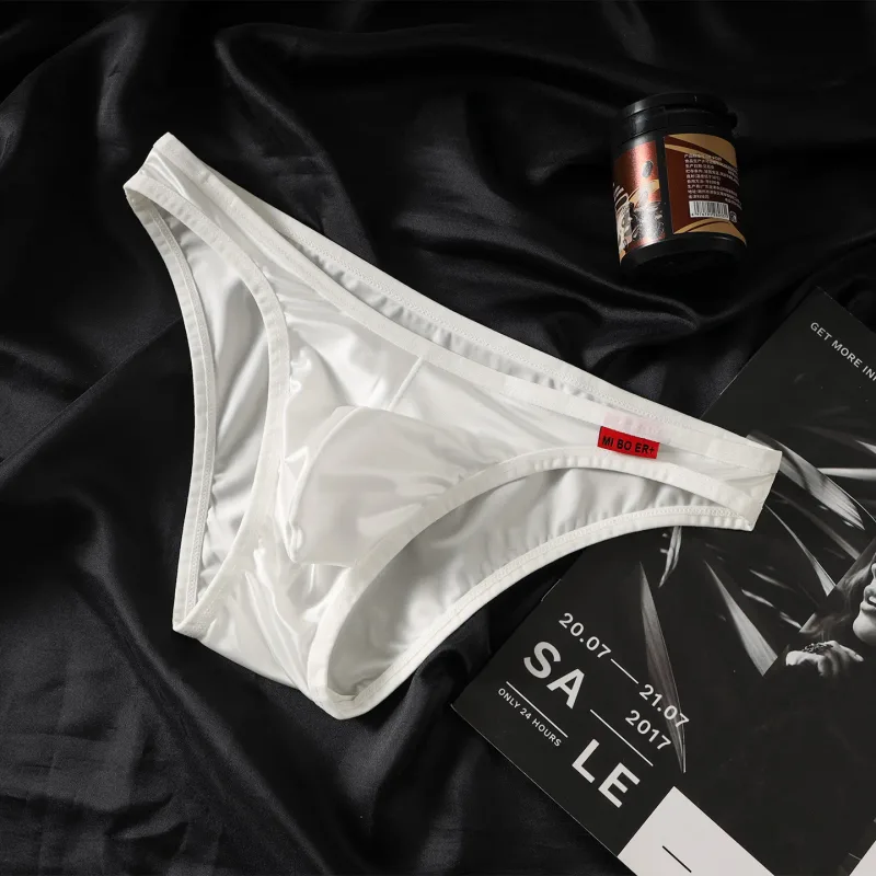 Men's Sexy Briefs Ultra-thin Breathable Soft Underwear Low Waist U Convex Cuecas Panties — image 10