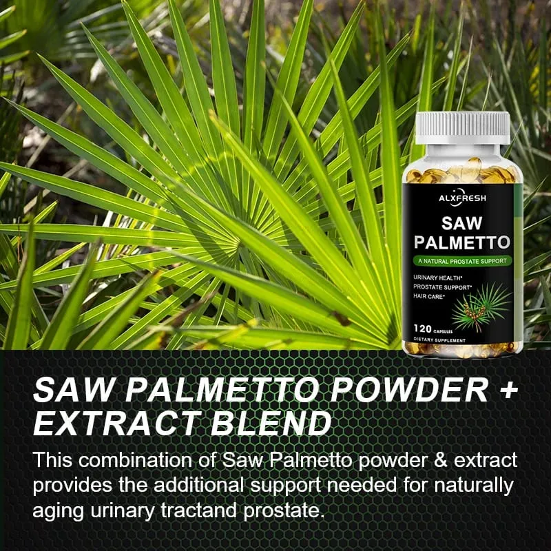 Συμπλήρωμα για την υγεία των μαλλιών Saw Palmetto Capsules High Potency for Prostate Urinary Tract — image 4