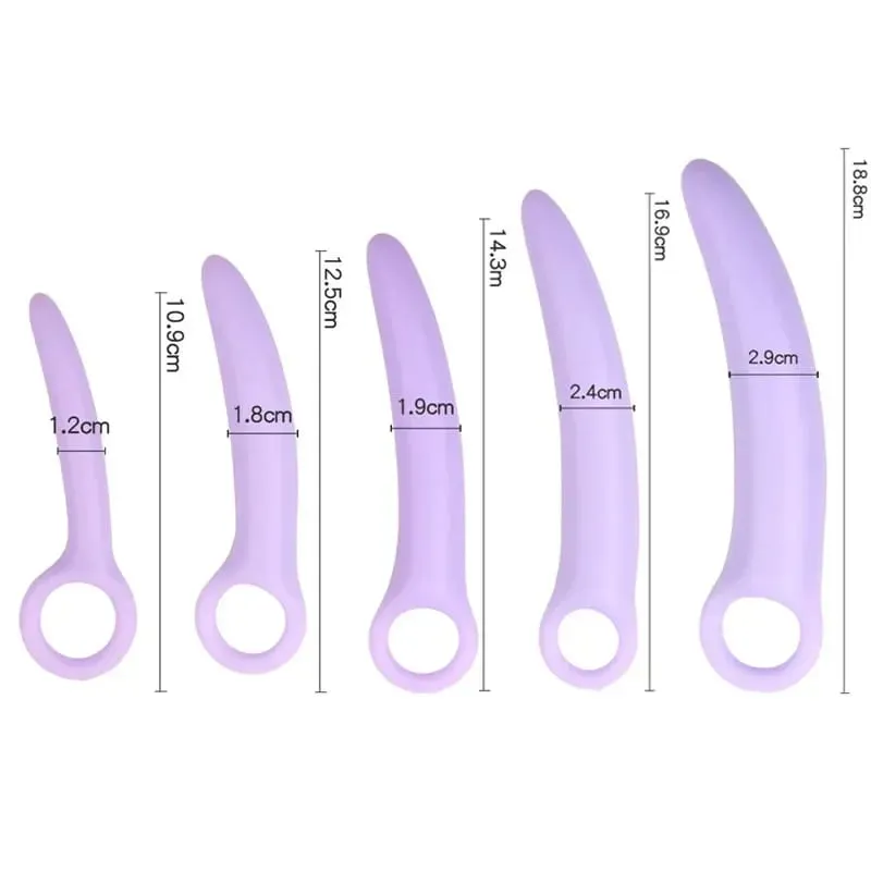 5-Piece Dilator Kit Vaginal Muscle Training Strengthen Rejuvenate Anal Plugs Sex Health Toy Pleasure