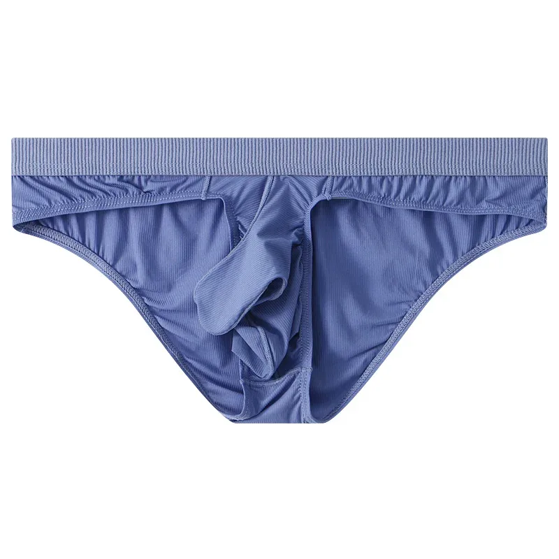 Calzoncillos de seda de hielo para hombre, ropa interior ultrafina, transparente, sin costuras, de secado rápido, transpirables, para verano