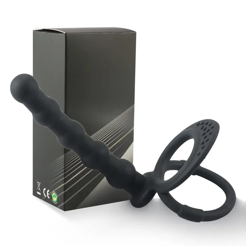 Double Penetration Anal Beads Butt Plug Dildo Penis Cock Ring Delayed Ejaculation G Spot Massager Adult Sex Toys For Men Couples — image 5