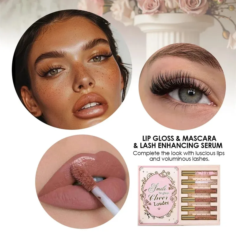 Κιτ μακιγιάζ 5 σελίδων Full Face Matte & Shimmer Eyeshadow Blush Contour Lip Gloss Mascara για ευέλικτες εμφανίσεις μακιγιάζ — image 4