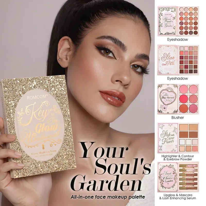 Κιτ μακιγιάζ 5 σελίδων Full Face Matte & Shimmer Eyeshadow Blush Contour Lip Gloss Mascara για ευέλικτες εμφανίσεις μακιγιάζ — image 2