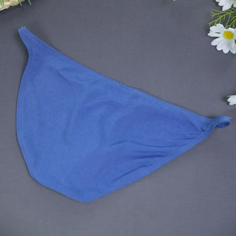 Men Fashion Ribbing Sexy High Fork Underwear Briefs U Convex Pouch Low Rise Man Comfortable Underpants Quick-drying — image 5