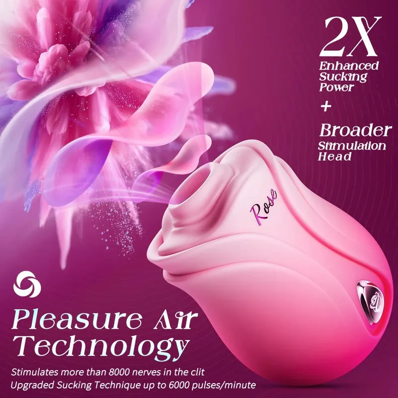 Rose-Sucking Vibrator for Women Clitoris Stimulator G Spot Thrusting Vibrating Female Masturbator Nipple Massage Adult Sex Toy — image 4