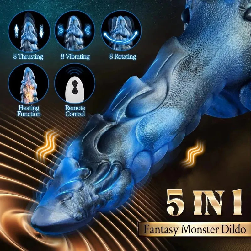 Big Thrusting Dildo Sex Toys Vibrator Remote Control 8 Thrusting Vibration Monster Dildos Vagina Anal G Spot Massager για ζευγάρι — image 4