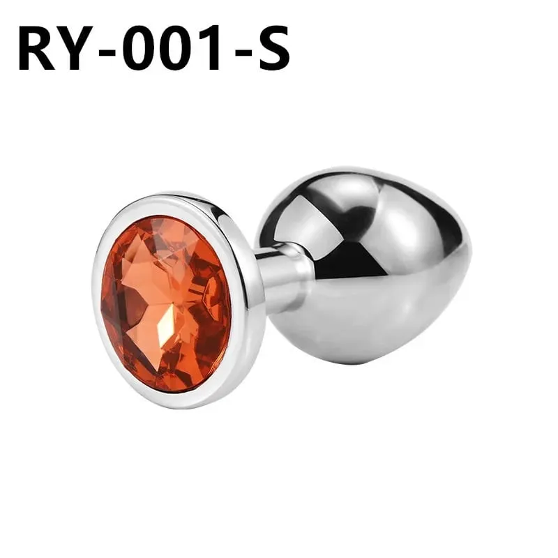 1Pcs Crystal Anus Metal anal plug Jewelry base novice player to senior player 5 size SM Butt g-point massage BDSM sex toys — image 18