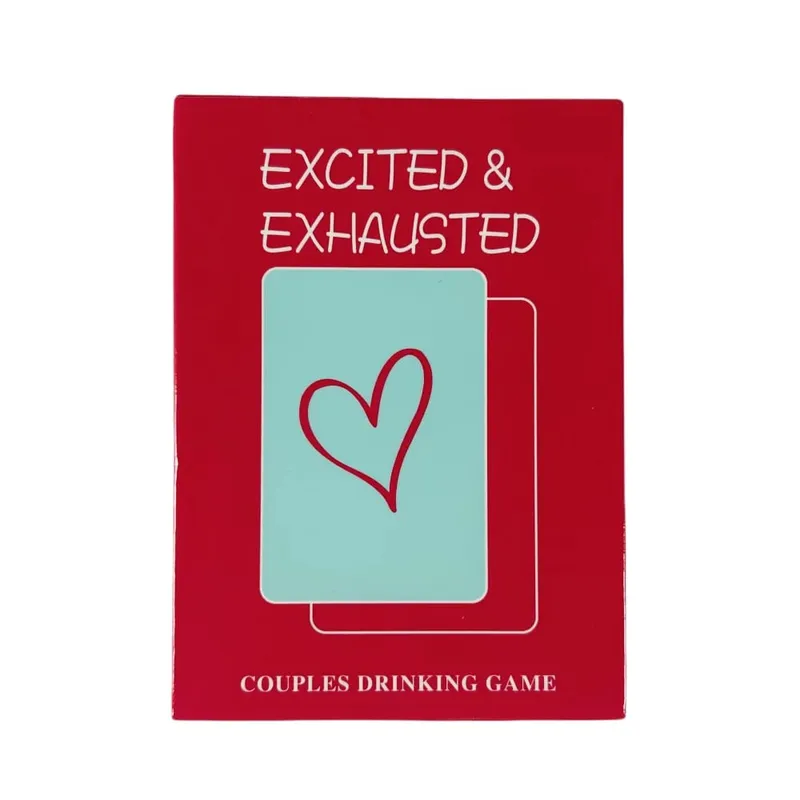 Παιχνίδι Excited Exhausted Card Game Τα καλύτερα παιχνίδια ποτού για ζευγάρια 50x Τράπουλα για πάρτι Drunk Cards — image 3